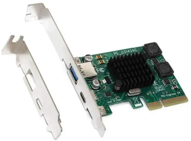 Main image of WRIARICH PCIe to USB 3.1 Gen 2 10Gbps Dual Port Expansion Card, PCIe X4 USB 3.1 Gen 2 Type-A + Type-C Controller Adapter for Desktop PC Motherboard
