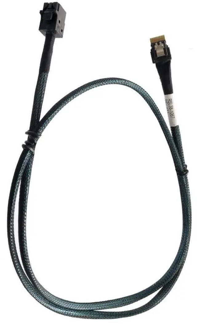 Alt view image 2 of 5 - WRIARICH 1M Slimline SAS Cable SFF-8654 4i 38Pin to SFF-8087 4i 36Pin, PCIe 4.0 & SAS 3.0 Dual Protocol Server Storage Cable