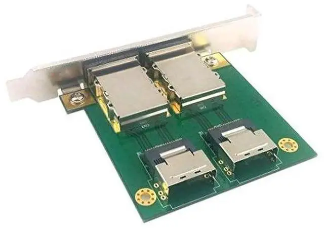 Alt view image 4 of 7 - WRIARICH Mini SAS 2 SFF-8088 External to Dual SFF-8087 Internal Adapter Card with Mount Bracket for Server Storage RAID