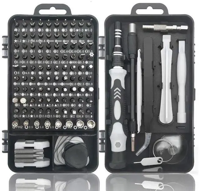 Main image of WRIARICH 115 in 1 Magnetic Precision Screwdriver Repair Tool Kit with Portable Storage Bag, Electronic Disassembly Screwdriver Set Black for Computer, PC, Laptop, iPhone & Cell Phone Repair