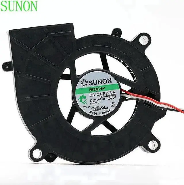 Main image of WRIARICH 7025 7CM 3-Wire Blower Fan 12V 1.02W, Replacement for Sunon GB1207PTV3-A Projector Cooling Fan