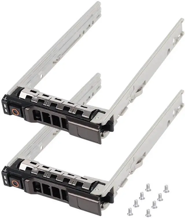 Main image of 2 Pack 2.5 Inch Hard Drive Tray Caddy 8FKXC 08FKXC, SAS SATA SSD HDD Hot Swap Carrier with Mounting Screws Compatible with Dell PowerEdge R610 R620 R710 T710 R720 R815 R820 R630 T630 R730 Servers