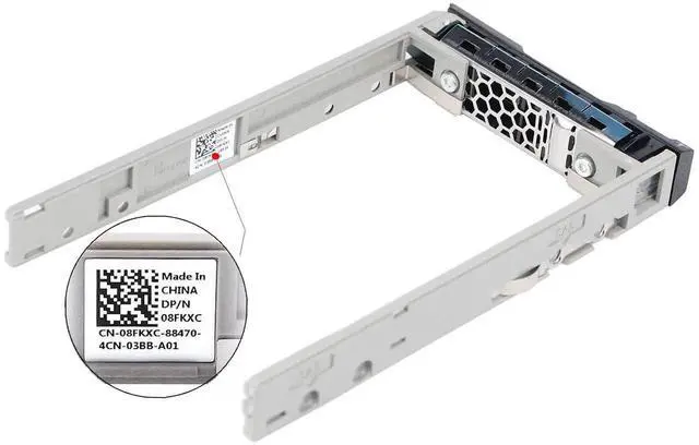 Alt view image 5 of 7 - 2 Pack 2.5 Inch Hard Drive Tray Caddy 8FKXC 08FKXC, SAS SATA SSD HDD Hot Swap Carrier with Mounting Screws Compatible with Dell PowerEdge R610 R620 R710 T710 R720 R815 R820 R630 T630 R730 Servers