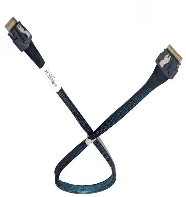 Main image of WRIARICH SlimSAS 8X SFF-8654 74Pin to SFF-8654 74Pin Straight Cable, 70CM PCIe High-Speed Server Interconnect Cord