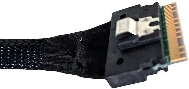 Alt view image 3 of 4 - WRIARICH SlimSAS 8X SFF-8654 74Pin to SFF-8654 74Pin Straight Cable, 70CM PCIe High-Speed Server Interconnect Cord