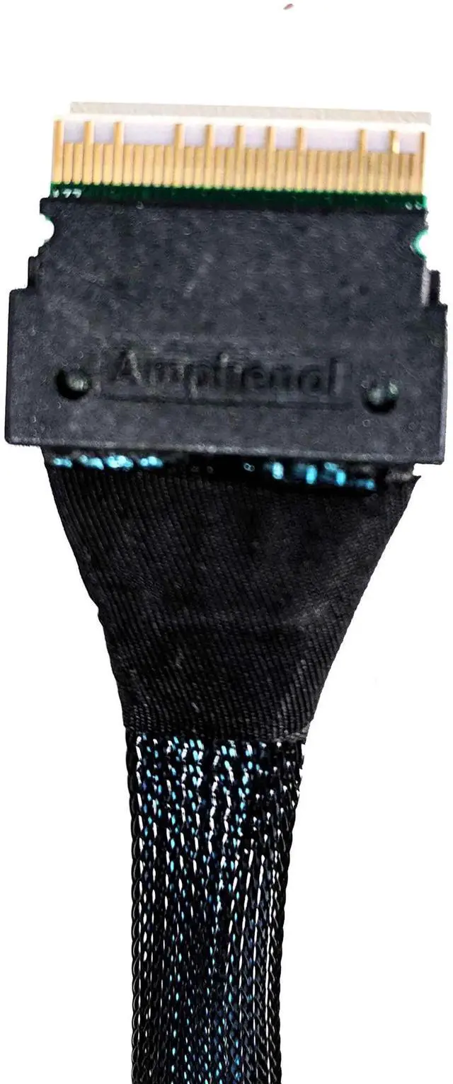 Alt view image 4 of 4 - WRIARICH SlimSAS 8X SFF-8654 74Pin to SFF-8654 74Pin Straight Cable, 70CM PCIe High-Speed Server Interconnect Cord