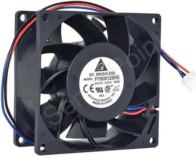 Alt view image 2 of 2 - WRIARICH 12V 0.87A 3-Pin Cooling Fan FFB0812SHE-ROO Compatible with 8038 UPS System