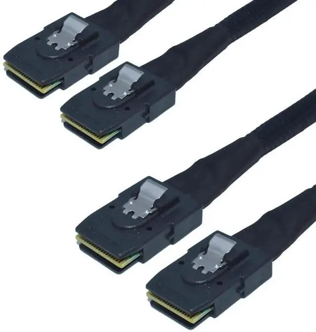 Main image of WRIARICH 2 Pack MiniSAS SFF-8087 Male to Male Straight Cable, 100CM / 3.3FT 6Gbps Server Storage Interconnect Cord