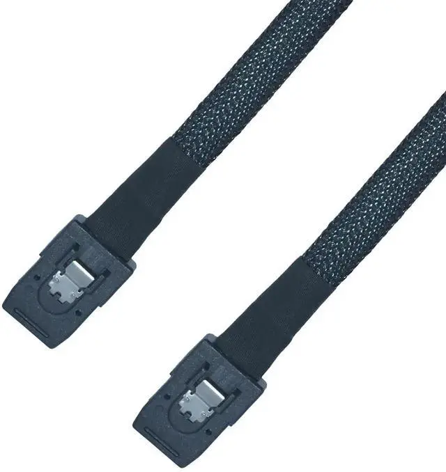 Alt view image 3 of 5 - WRIARICH 2 Pack MiniSAS SFF-8087 Male to Male Straight Cable, 100CM / 3.3FT 6Gbps Server Storage Interconnect Cord