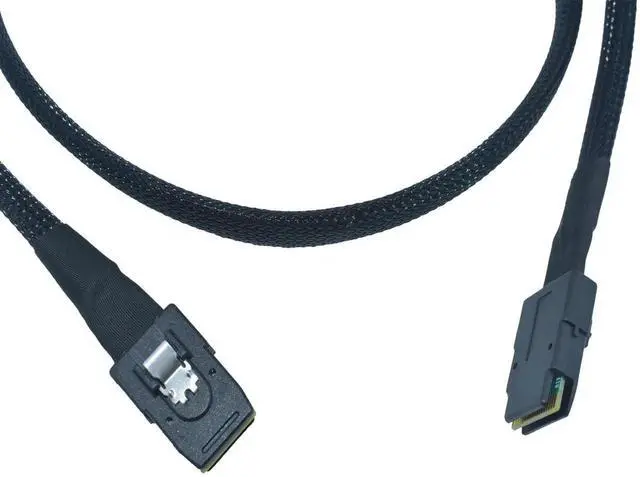 Alt view image 4 of 5 - WRIARICH 2 Pack MiniSAS SFF-8087 Male to Male Straight Cable, 100CM / 3.3FT 6Gbps Server Storage Interconnect Cord