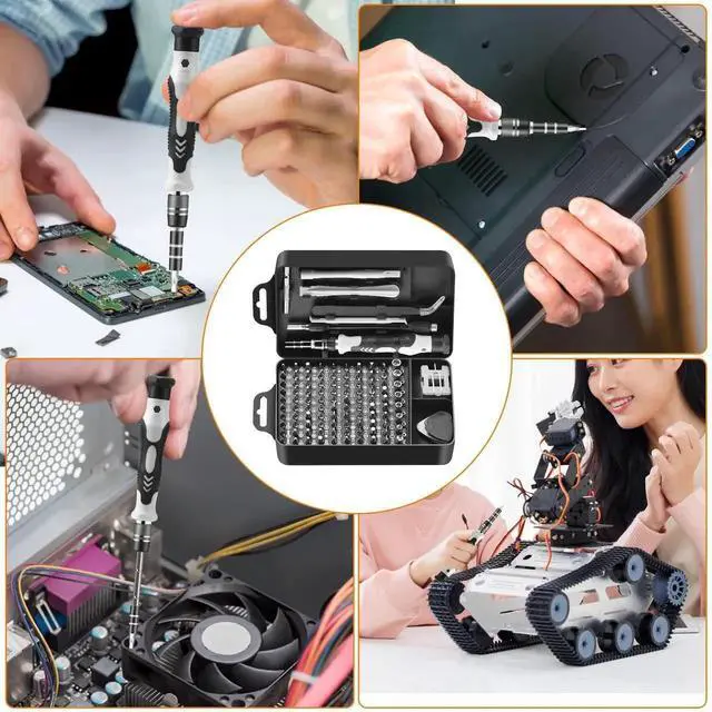 Alt view image 2 of 6 - 115 in 1 Professional Magnetic Precision Screwdriver Repair Kit, Multi-Function Electronics Disassembly Tool Set for Computer, iPhone, Laptop, Game Console, Watch, Eyeglasses, Modding & DIY Projects