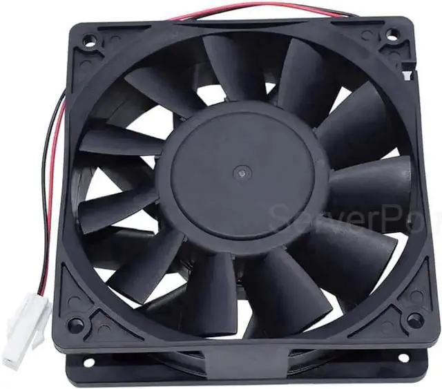 Alt view image 2 of 2 - WRIARICH Well Tested PFB1224UHEC8X 12038 DC24V 2.40A 2-Wire High Airflow Industrial Cooling Fan for Inverter Server Cabinet
