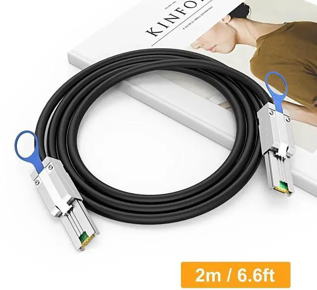 Alt view image 2 of 6 - WRIARICH 2M External Mini SAS Cable, SFF-8088 26Pin Male to SFF-8088 26Pin Male High-Speed Enterprise Storage Cable