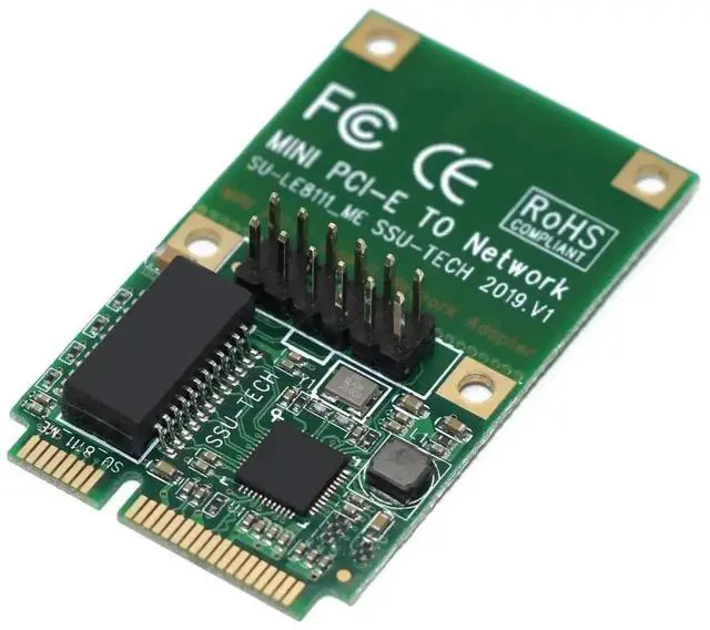 Alt view image 4 of 7 - WRIARICH Mini PCI-E Gigabit Ethernet Network Card, 10/100/1000Mbps RJ45 LAN Adapter, Compatible with Windows XP/7/10 for Laptop Mini PCIe Slot