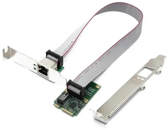 Main image of WRIARICH Mini PCI-E Gigabit Ethernet Network Card, 10/100/1000Mbps RJ45 LAN Adapter, Compatible with Windows XP/7/10 for Laptop Mini PCIe Slot