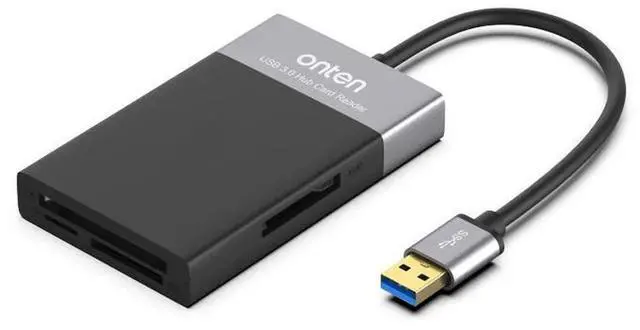 Alt view image 2 of 7 - WRIARICH White 6-in-1 USB 3.0 OTG Hub Multi Card Reader, High Speed Memory Card Adapter Supports SD TF CF XQD Cards for Cameras Laptops