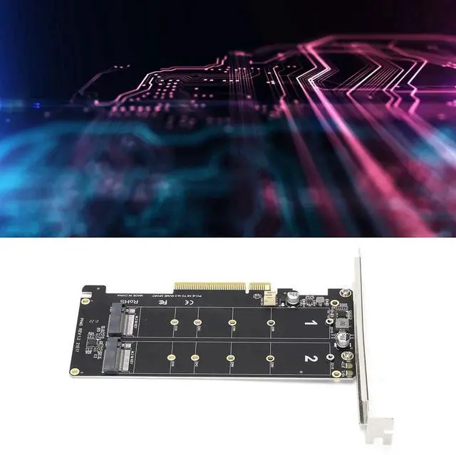Alt view image 6 of 7 - WRIARICH PH45 M.2 NVMe M Key to PCIe X8 Adapter Card, PCIe 3.0/4.0 Full Speed 32Gbps NVMe SSD Expansion Card for Desktop PC