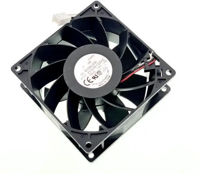 Alt view image 2 of 7 - WRIARICH FFB0912EHE 92x92x38mm Brushless Cooling Fan, DC12V 1.50A 16.2W 5700RPM 3-Pin 3-Wire