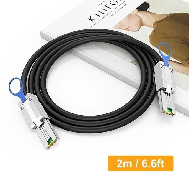 Alt view image 6 of 6 - WRIARICH 2M External Mini SAS Cable SFF-8088 26Pin Male to SFF-8088 26Pin Male High Speed Server Storage Cable