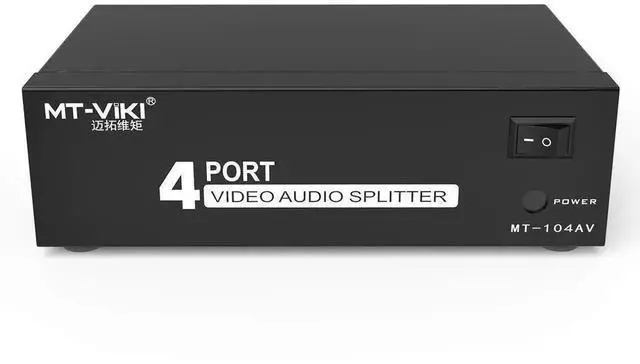 Alt view image 6 of 6 - WRIARICH MT-VIKI 1 in 4 Out 3 RCA Composite Splitter AV Video Audio Distribution Splitter for DVD VCR Camera STB