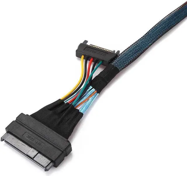 Alt view image 7 of 7 - WRIARICH 100cm U.2 SFF-8639 to Slimline SFF-8654 4i NVMe PCIe High-Speed Cable