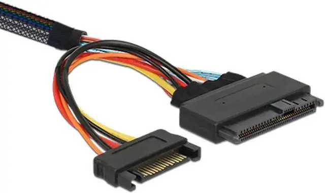 Alt view image 6 of 7 - WRIARICH 100cm U.2 SFF-8639 to Slimline SFF-8654 4i NVMe PCIe High-Speed Cable