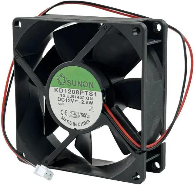 Alt view image 6 of 7 - WRIARICH SUNON KD1208PTS1 DC Cooling Fan 8025 8CM 12V 2.6W 2-Wire Chassis & Power Supply Fan
