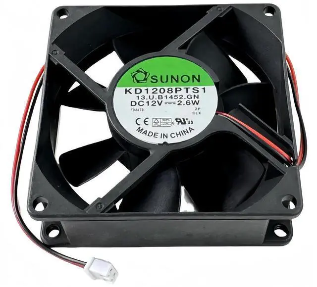 Alt view image 7 of 7 - WRIARICH SUNON KD1208PTS1 DC Cooling Fan 8025 8CM 12V 2.6W 2-Wire Chassis & Power Supply Fan