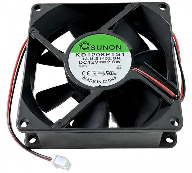 Alt view image 4 of 7 - WRIARICH SUNON KD1208PTS1 8025 DC12V 2.6W 2-Wire Brushless Cooling Fan, 8cm Replacement Fan for PC Case & Power Supply