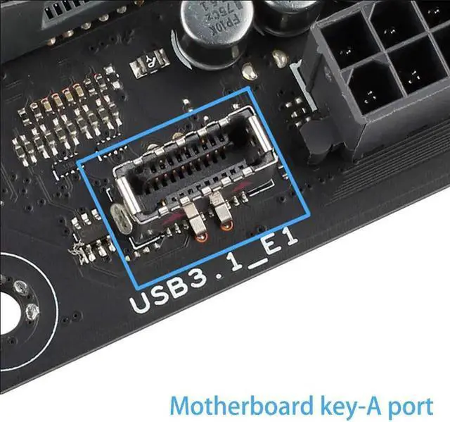 Alt view image 3 of 6 - 5.25 Inch Optical Drive Bay Multifunction Front Panel Expansion Board, 10Gbps USB3.1 Gen2 Type-C, 7 Ports Total with USB3.0, USB2.0, HD Audio & Mic Jack, Equipped with 20Pin Key-A USB3.1 Motherboard H