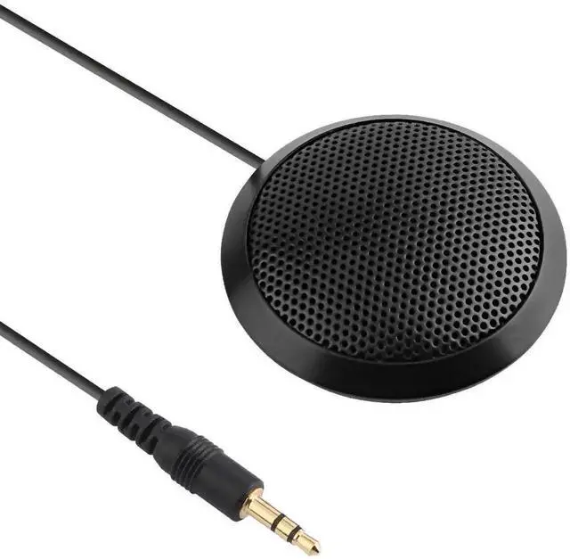 Main image of WRIARICH 3.5mm Omnidirectional Desktop Condenser Microphone, 360° Pickup PC Mic for Laptop & Desktop, Ideal for Online Meetings, Online Classes, Gaming, Voice Chat & Audio Recording