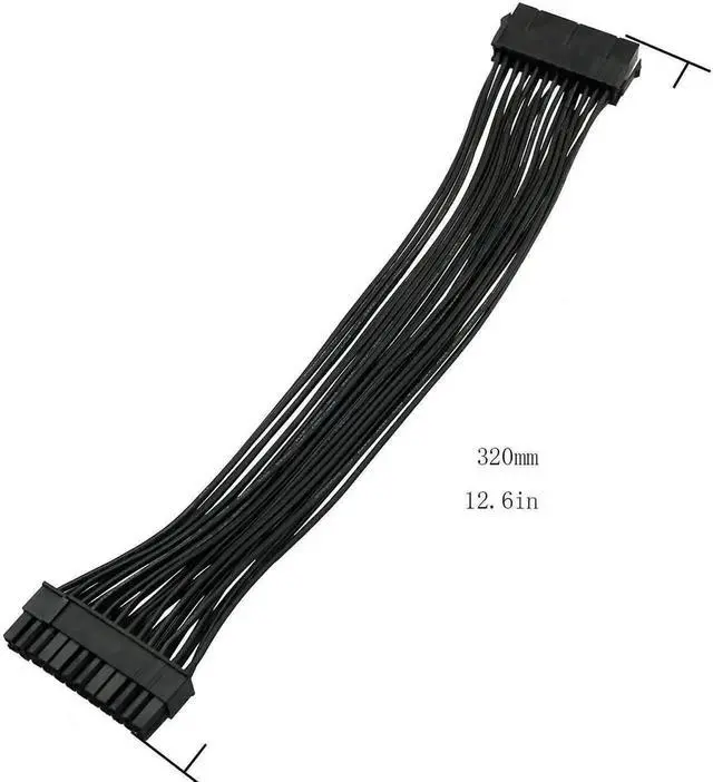 Alt view image 2 of 5 - WRIARICH 2PCS 24Pin ATX Extension Cable Male to Female, 32cm (12.6 Inch), PC Motherboard PSU Internal Power Extender