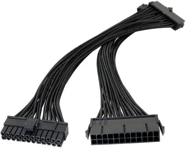 Alt view image 4 of 5 - WRIARICH 2PCS 24Pin ATX Extension Cable Male to Female, 32cm (12.6 Inch), PC Motherboard PSU Internal Power Extender