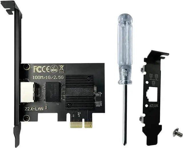 Alt view image 2 of 6 - WRIARICH 2.5G PCIe Network Card with Intel I226-V Chip, 2.5GBASE-T RJ45 Wired LAN Adapter for Windows 10/11
