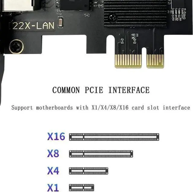 Alt view image 5 of 6 - WRIARICH 2.5G PCIe Network Card with Intel I226-V Chip, 2.5GBASE-T RJ45 Wired LAN Adapter for Windows 10/11