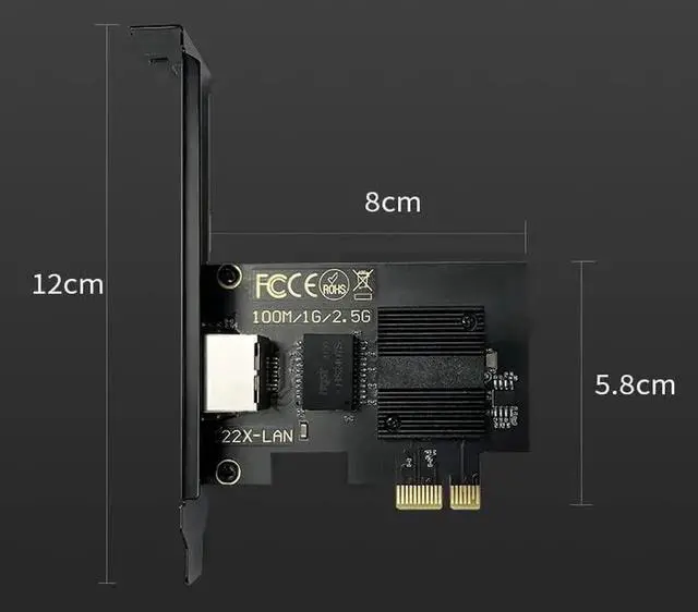 Alt view image 4 of 6 - WRIARICH 2.5G PCIe Network Card with Intel I226-V Chip, 2.5GBASE-T RJ45 Wired LAN Adapter for Windows 10/11