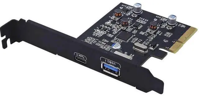 Alt view image 6 of 7 - WRIARICH PCIe 4X USB 3.1 Gen2 Expansion Card with ASM1142 Chip, Dual USB-A + USB-C 10Gbps PCI Express Riser Add-On Adapter Compatible Windows XP/Vista/7/10