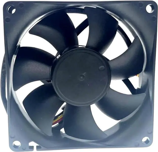 Alt view image 2 of 6 - WRIARICH EFC-08E12D-EF05 8025 80mm DC 12V 0.40A 3-Wire Dual Ball Bearing Cooling Fan for Elevator Inverter