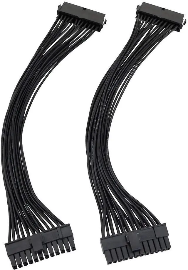 Alt view image 3 of 5 - WRIARICH 2-Pack 32cm (12.6 Inch) 24Pin ATX Motherboard Extension Cable, Male to Female PSU Power Extender for PC Internal Wiring