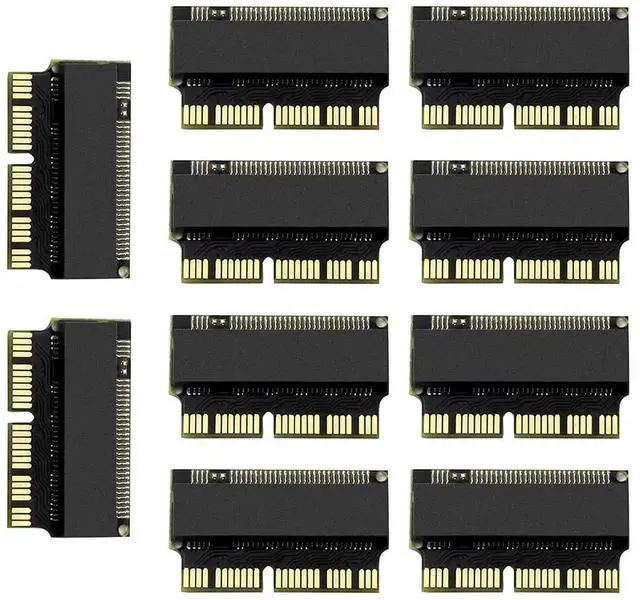 Main image of WRIARICH 10PCS M.2 NVMe PCIe x4 to MacBook SSD Adapter Card, NGFF M-Key NVMe Converter Compatible with MacBook Air A1465 A1466 / Pro A1502 A1398 (2013-2015)