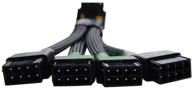 Alt view image 2 of 4 - WRIARICH 12VHPWR 12+4 Pin GPU Cable to 4×8 Pin PCIe 5.0 90 Degree Sleeved Adapter, 5.9 Inch Type B for RTX 4090 4080 4070Ti 3090Ti