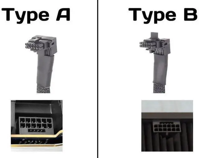 Alt view image 4 of 4 - WRIARICH 12VHPWR 12+4 Pin GPU Cable to 4×8 Pin PCIe 5.0 90 Degree Sleeved Adapter, 5.9 Inch Type B for RTX 4090 4080 4070Ti 3090Ti