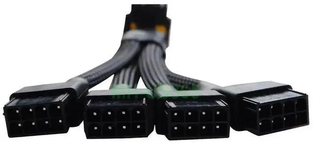 Alt view image 4 of 4 - WRIARICH 12VHPWR 12+4 Pin GPU Power Adapter Cable, PCIe 5.0 90 Degree Sleeved Cord, 4×8Pin to 16Pin Type B, 5.9 Inch for RTX 4090 4080 4070Ti 3090Ti