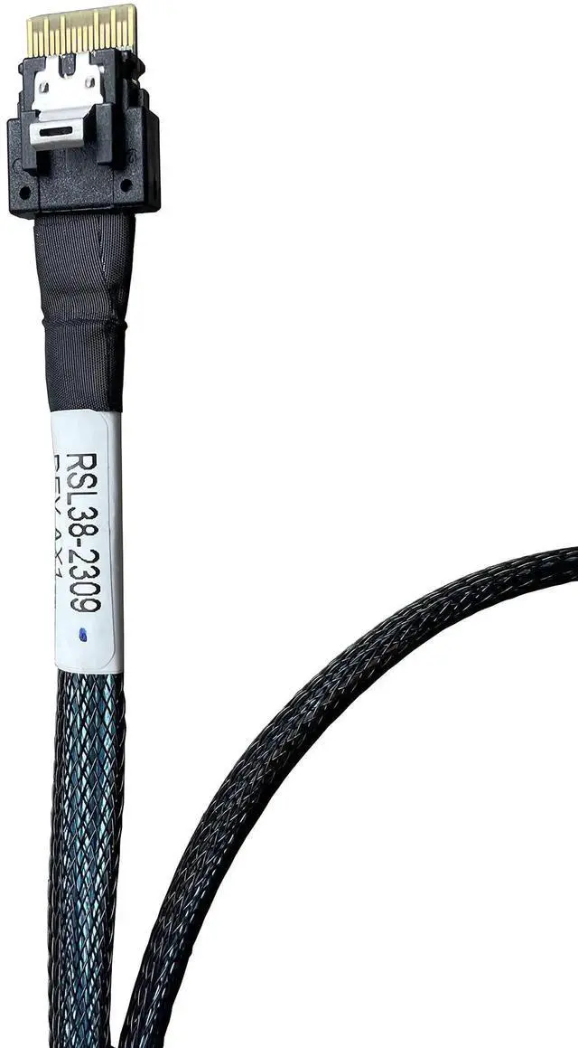 Alt view image 7 of 7 - WRIARICH 75CM PCIe Gen4 X4 SFF-8654 38Pin SlimSAS to SFF-8639 68Pin U.2 NVMe Cable with SATA Auxiliary Power, High Speed Storage Converter Cable for Server HBA RAID Card