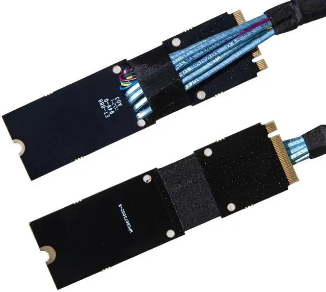 Alt view image 3 of 6 - WRIARICH U.2 SFF-8639 NVMe SSD to Host Converter Cable, Integrated SATA 15Pin Power Harness, 50CM Internal Storage Adapter Wire