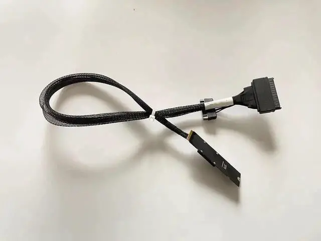 Alt view image 4 of 6 - WRIARICH U.2 SFF-8639 NVMe SSD to Host Converter Cable, Integrated SATA 15Pin Power Harness, 50CM Internal Storage Adapter Wire