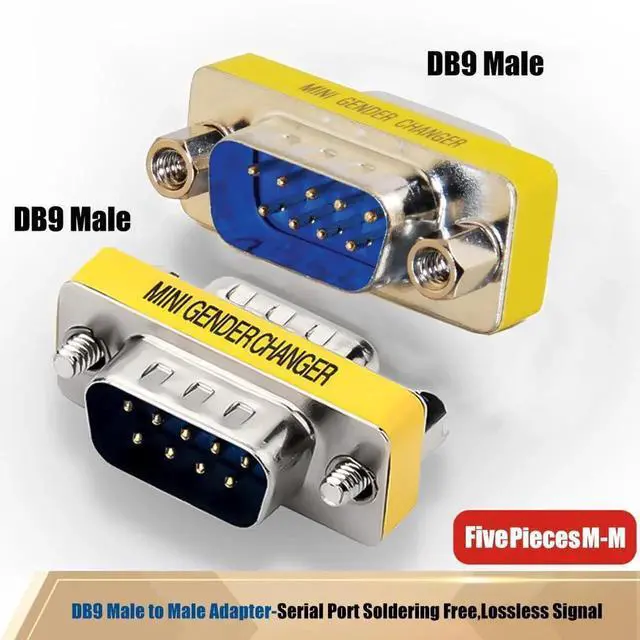 Alt view image 3 of 7 - WRIARICH 10 Pack DB9 RS232 Serial Gender Changer Adapter, 9Pin Male to Male & Female to Female Serial Port Coupler Connector