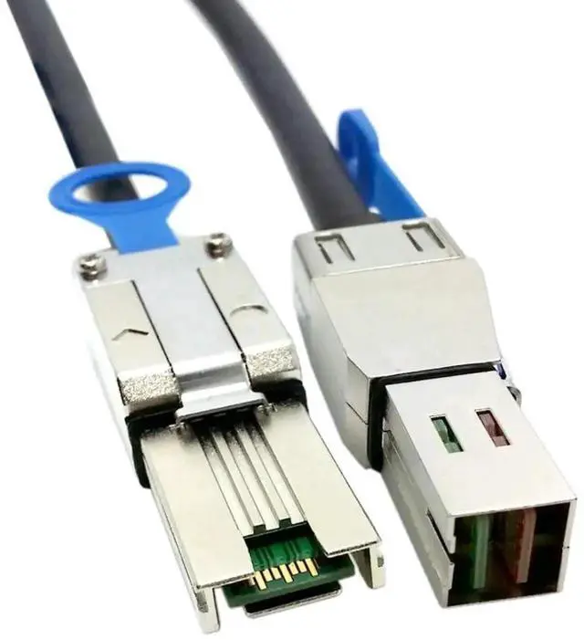 Alt view image 2 of 6 - WRIARICH 0.5M Mini SAS Server RAID Cable, SFF-8088 to SFF-8644 High Density HD External Storage Data Cable