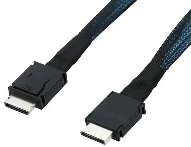 Alt view image 2 of 4 - WRIARICH 1M OCuLink SFF-8611 4i to SFF-8611 4i PCIe Extension Cable, High-Speed Server Storage Data Transfer Cable for Workstation & Data Center