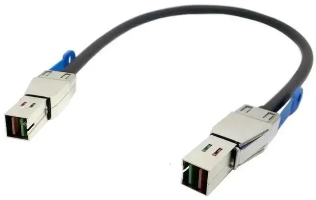Alt view image 5 of 6 - WRIARICH 0.5M Mini SAS HD Storage Cable, Dual SFF-8644 Male to Male High Density Server RAID Interconnect Cable